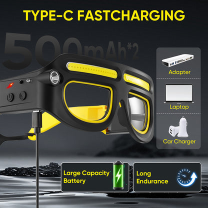 Smart Sensor LED Work Glasses Light